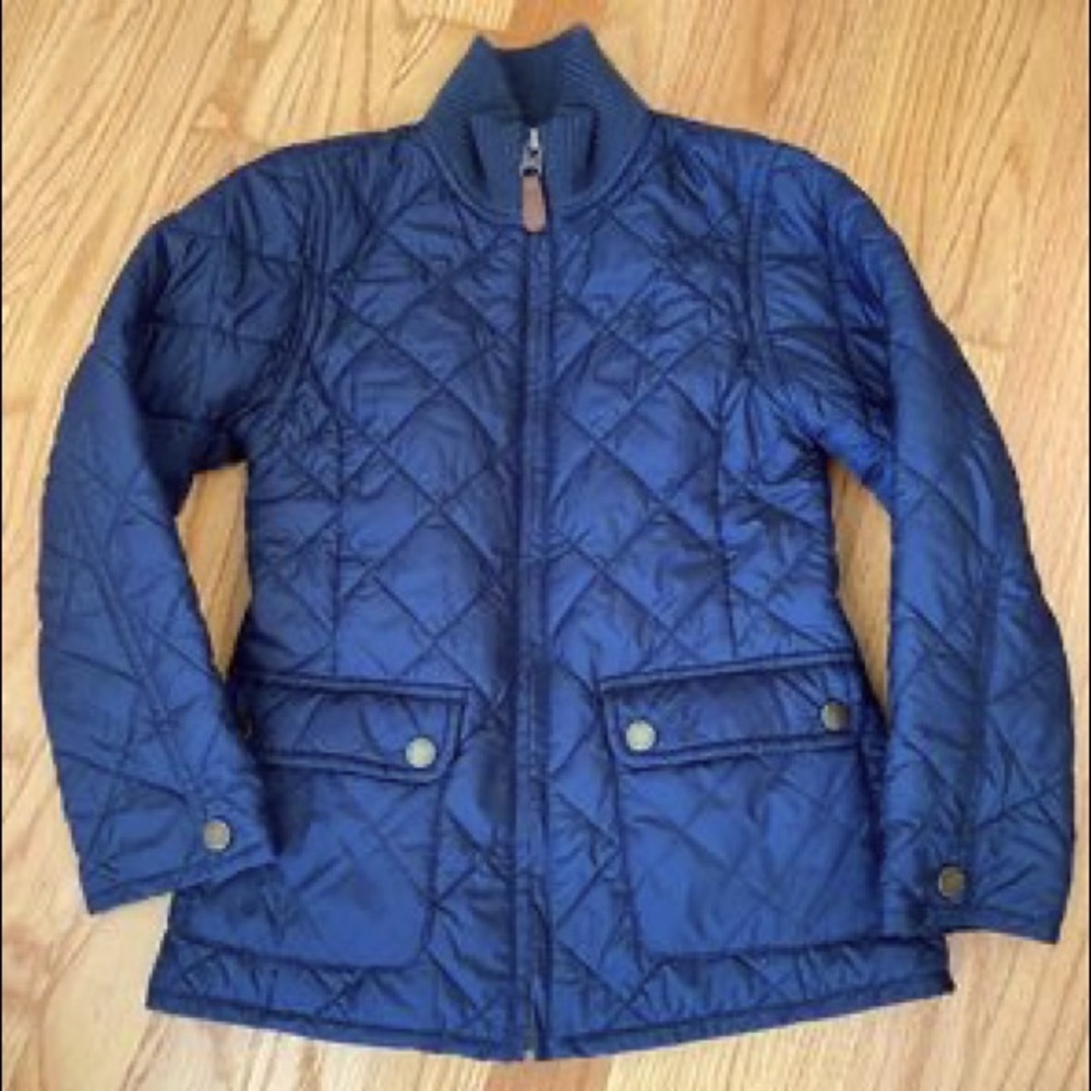 RALPH LAUREN 6X kids Quilted Jacket Navy Blue Coat
